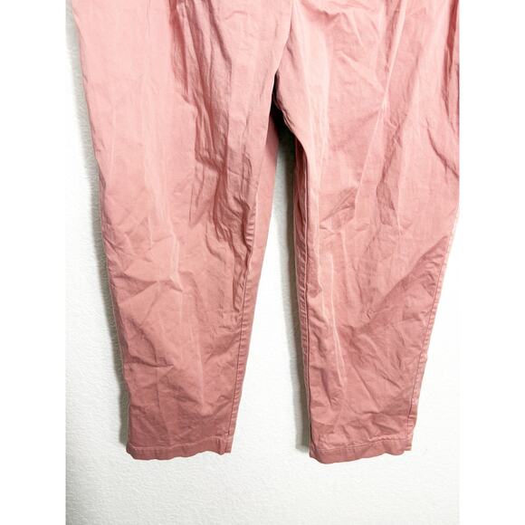 The Nines by Hatch Maternity Jumpsuit Small Off The Shoulder Pink Button-Front - Picture 7 of 12